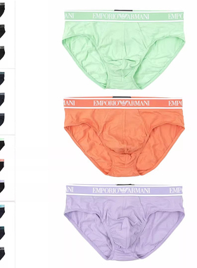 Armani/阿玛尼EA 男士鹰标3件装时尚三角内裤 EM000258 AF10779