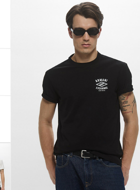 Armani/阿玛尼AX 男士潮时尚休闲圆领短袖T恤 XM000550 AF10362