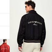 阿玛尼EA 男士 刺绣鹰标棒球夹克外套 Armani EM003124 AF18264