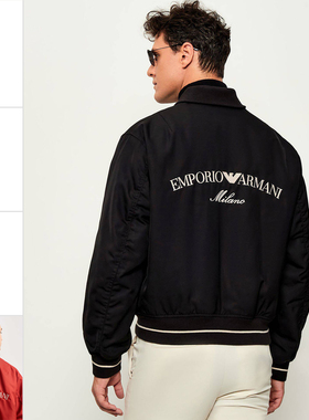 Armani/阿玛尼EA 男士刺绣鹰标棒球夹克外套 EM003124 AF18264
