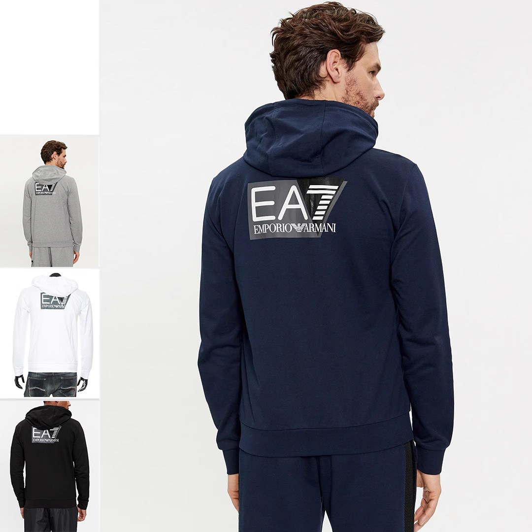 阿玛尼男士连帽开衫卫衣