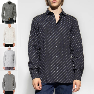 鹰标修身 时尚 休闲长袖 Armani 6R1C86 男士 衬衫 1NMVZ 阿玛尼EA