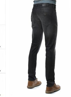 Armani/阿玛尼EA 男士鹰标修身小脚长裤牛仔裤 EM000121 AF14117