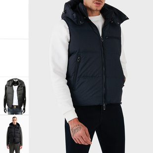 阿玛尼EA 6D1B66 男士 保暖连帽背心羽绒服外套 1NNXZ 时尚 Armani
