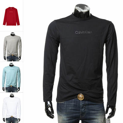 CK男士时尚休闲圆领长袖T恤