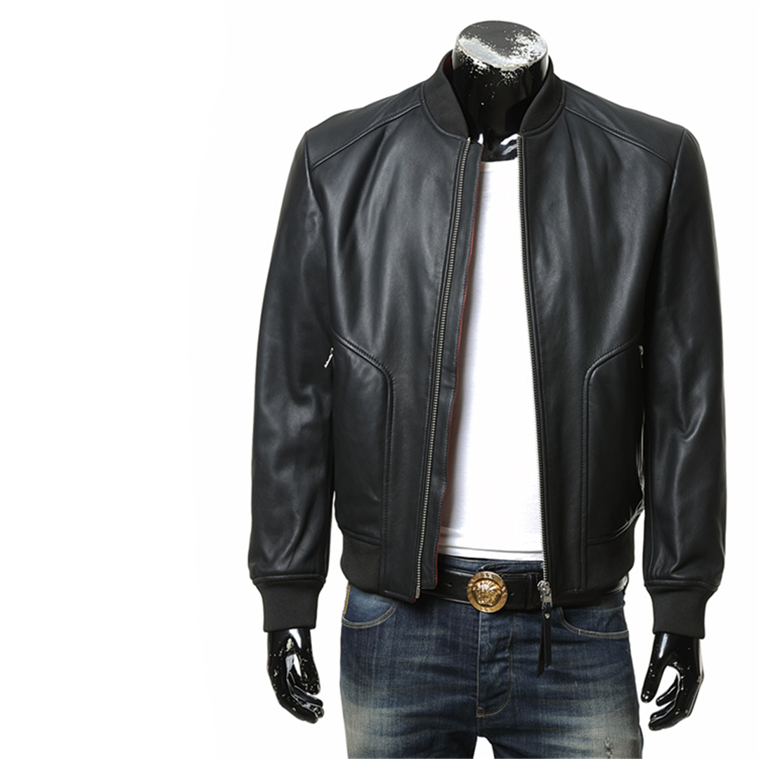 HugoBoss男士真皮皮衣