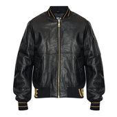 范思哲VJ 男士 奢潮金标真皮夹克外套皮衣 Versace 79GAVP06 CPPS3