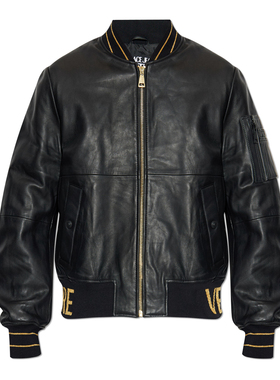 Versace/范思哲VJ 男士奢潮金标真皮夹克外套皮衣 79GAVP06 CPPS3