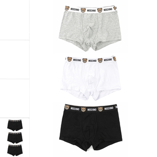 莫斯奇诺男士 252V1A1342 经典 四角内裤 4402 小熊3件装 moschino