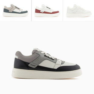 阿玛尼EA X4X688 男士 低帮休闲鞋 XR333 真皮厚底时尚 Armani