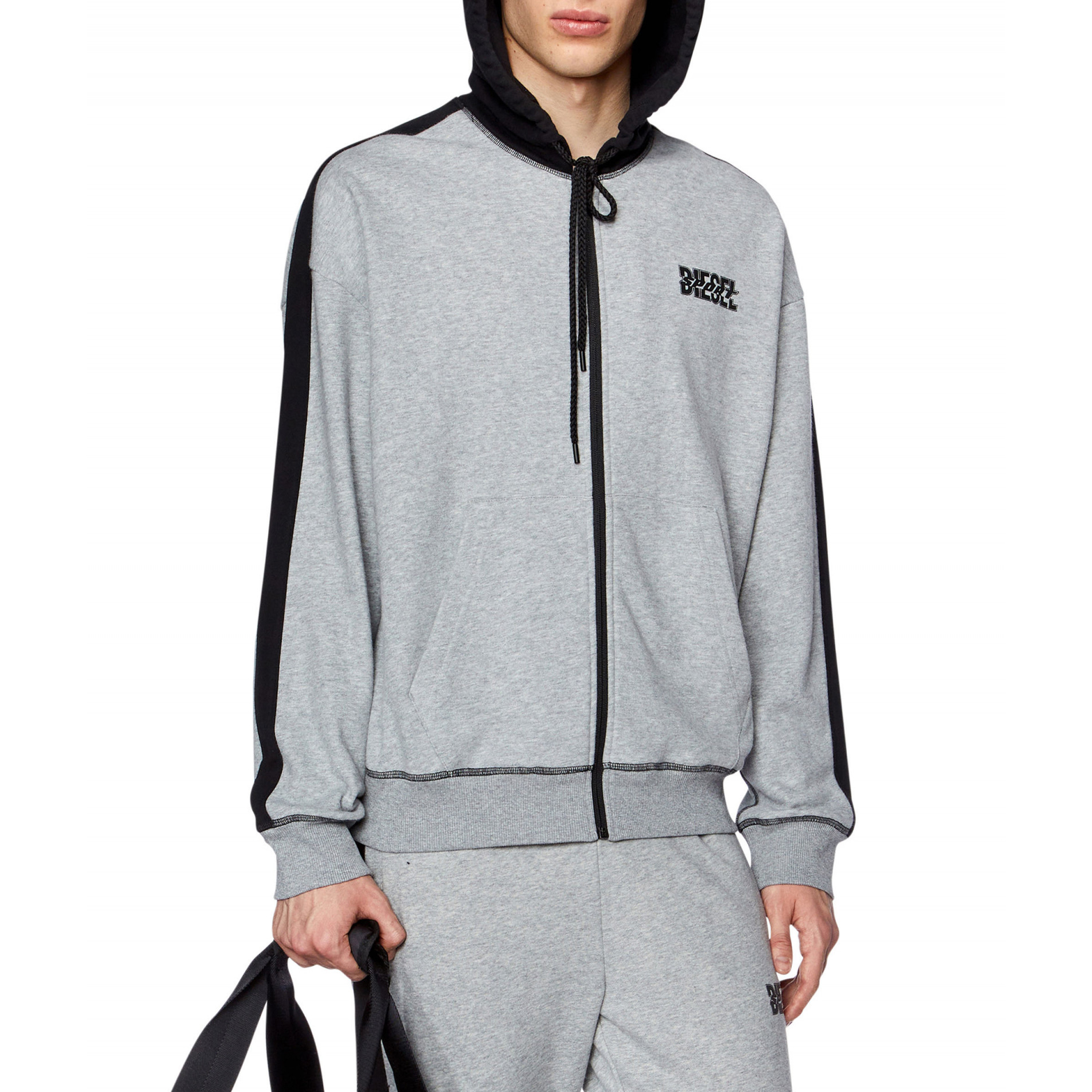 Diesel迪赛男士连帽卫衣外套