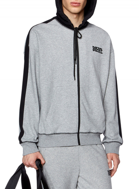 Diesel迪赛 正品 海外直邮 男士潮牌连帽卫衣外套 A11280 0NEAH