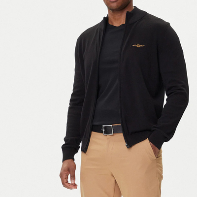 空军男士刺绣时尚保暖休闲针织衫