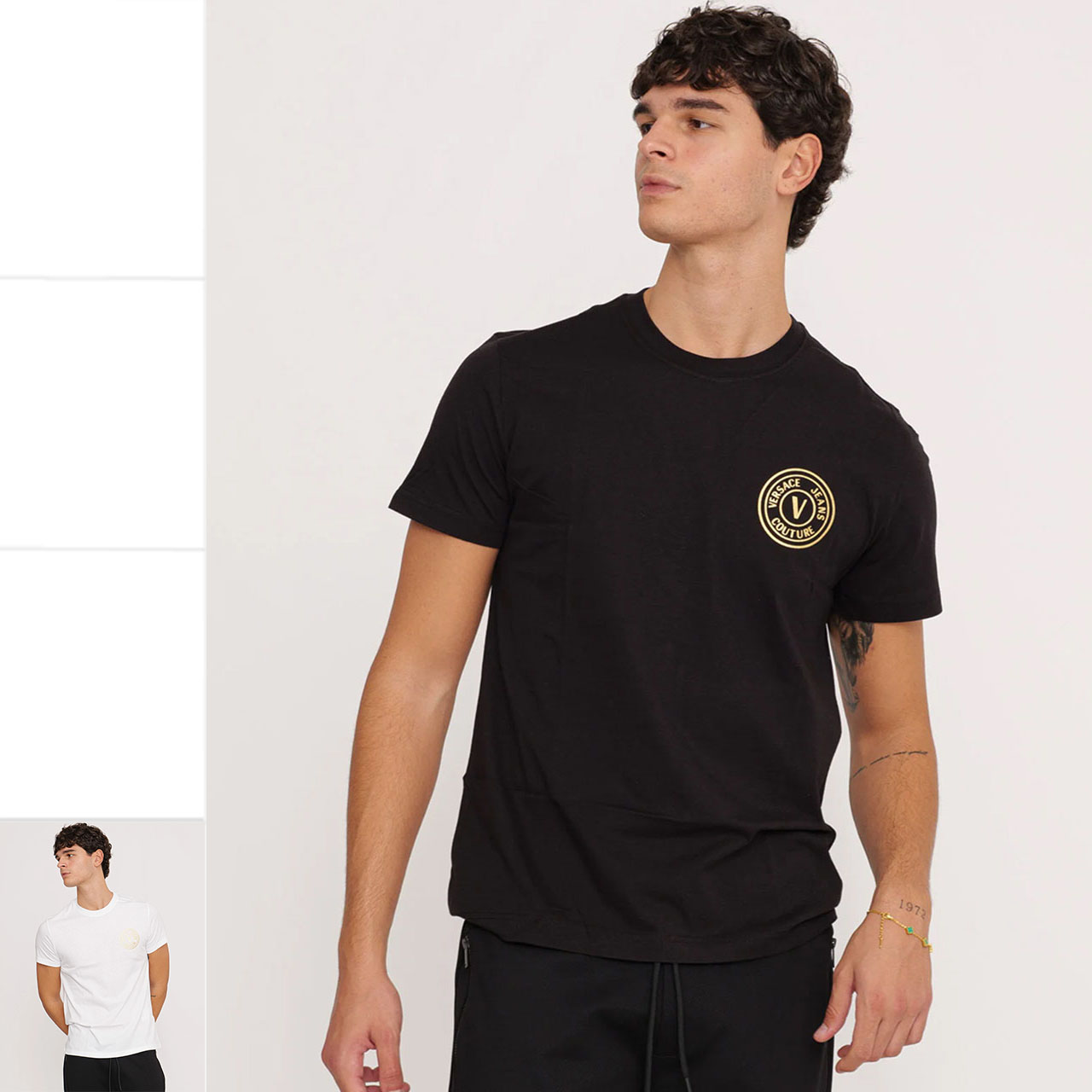 范思哲男士奢潮金标圆领短袖T恤