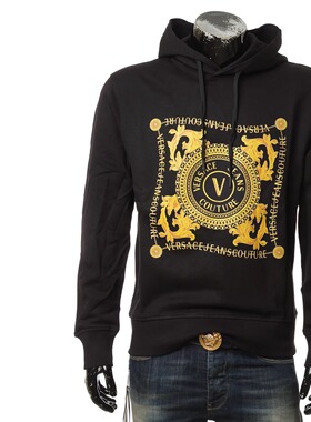 Versace/范思哲VJ男士时尚潮牌奢华印花连帽卫衣 75GAIF07 CF00F