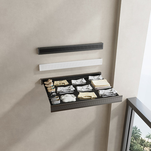 阳台隐形伸缩折叠晾衣架洗衣机上方室内简易免打孔毛巾袜子晾晒架