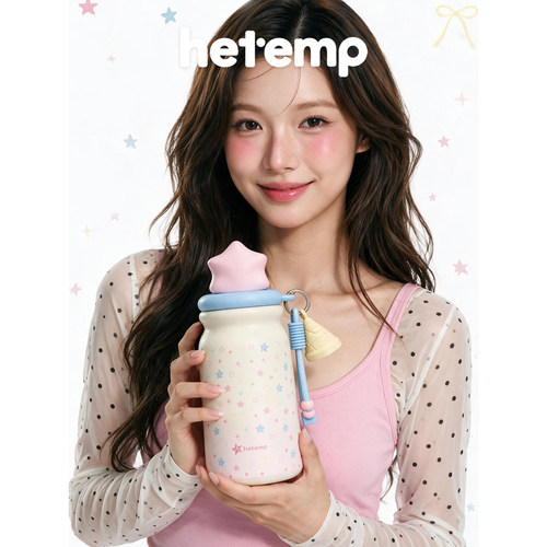 恒度薄巧星星保温杯女生可爱水杯