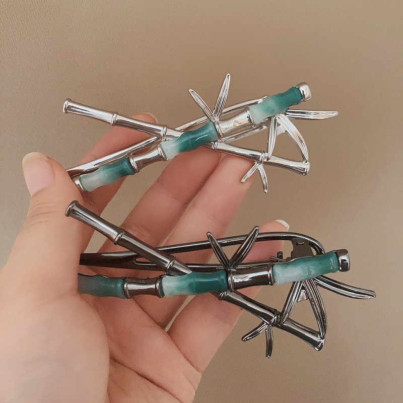 秋冬新款中国风竹节发夹女后脑勺高级感国风网红节节高发夹 扭夹