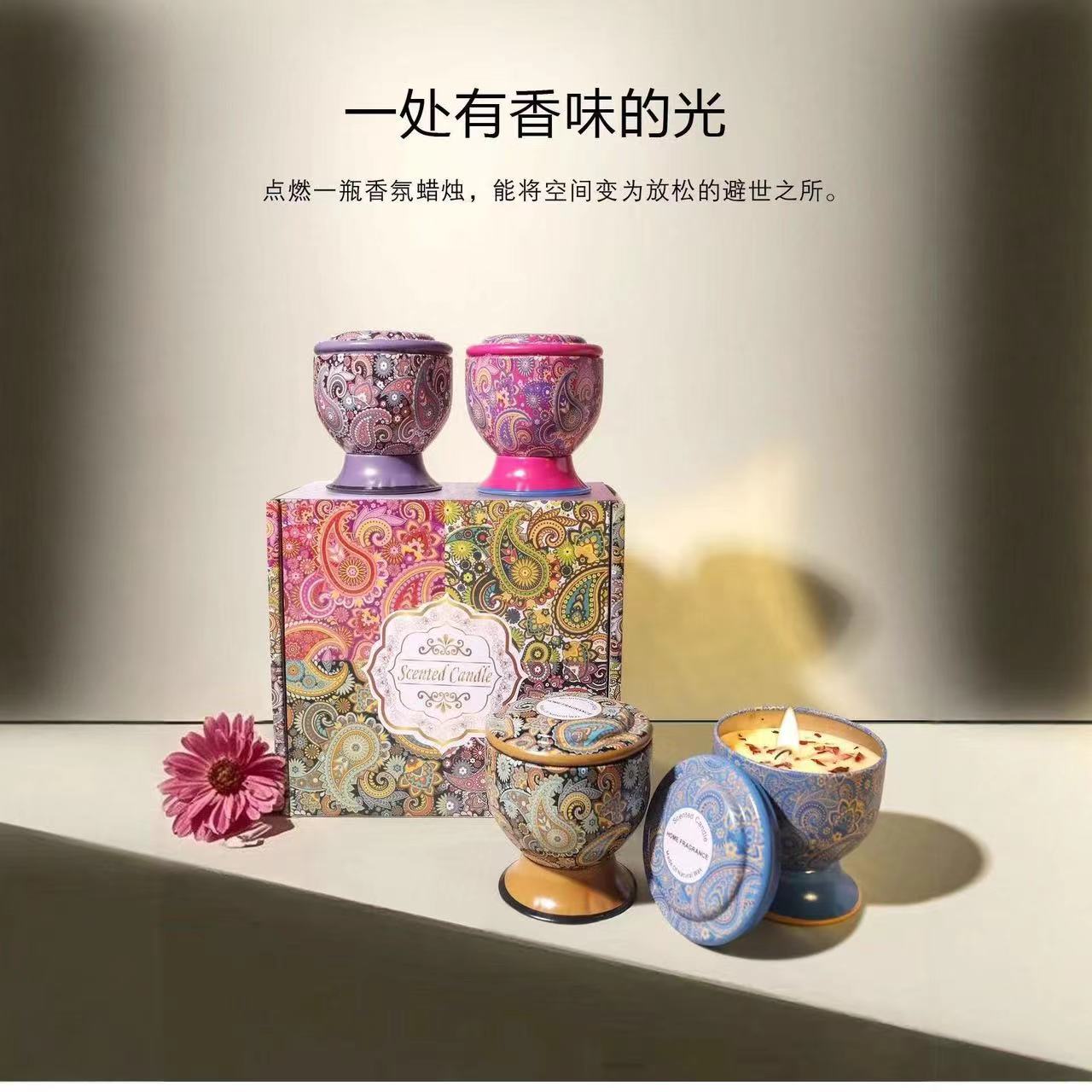 新疆手工桂花香薰蜡烛礼盒