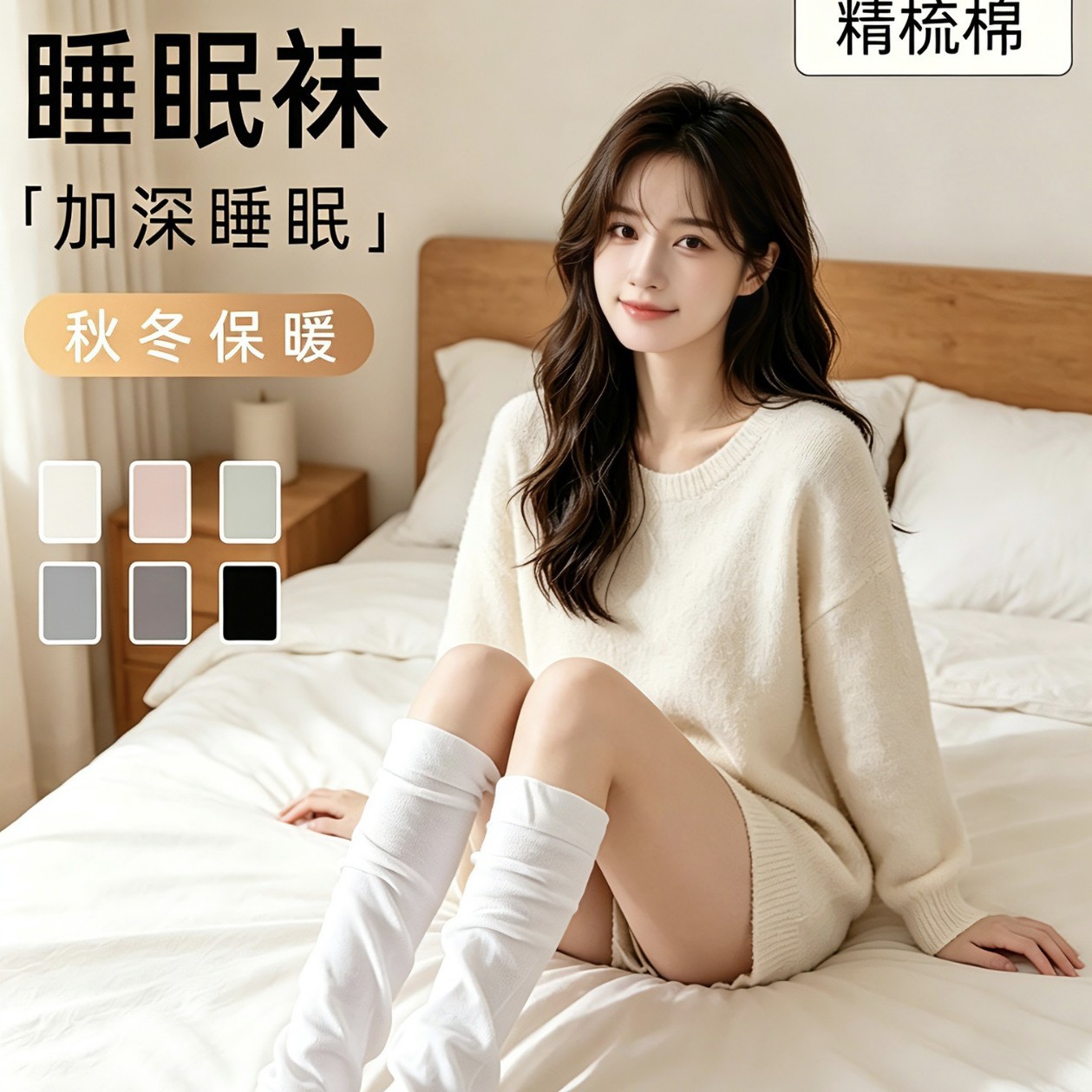 夏季加长护腿袜空调房防寒保暖