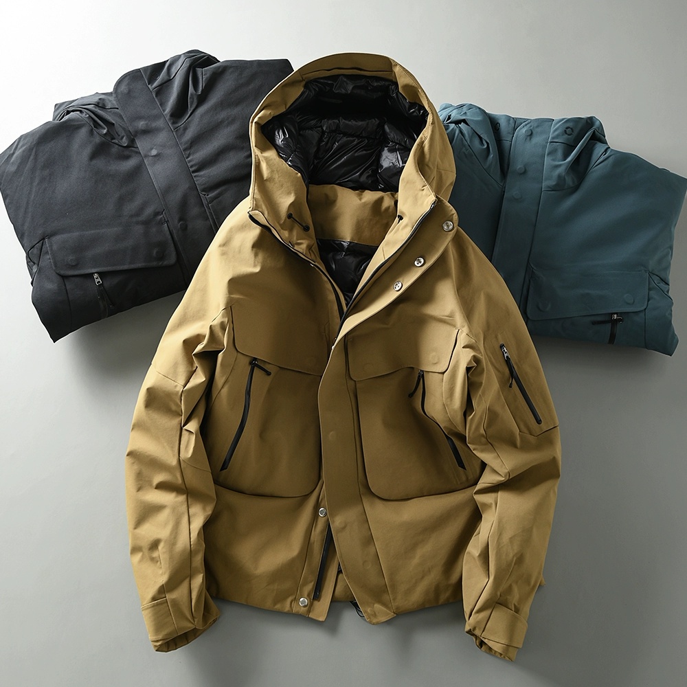 户外机能防风防水连帽保暖羽绒服