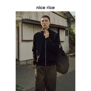休闲针织开衫 一体成型拉链高领宽松男士 NFD05066 rice好饭 nice