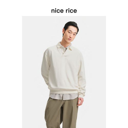 nicerice好饭宽松polo领卫衣