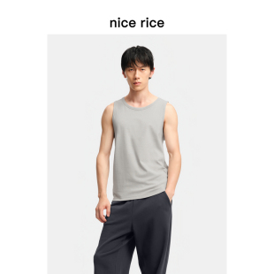 225G圆领简约修身 nice 新品 26春季 打底彩棉背心NIC01063 rice好饭