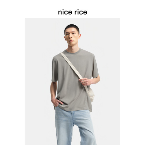 nicerice好饭宽松花纱短袖T恤