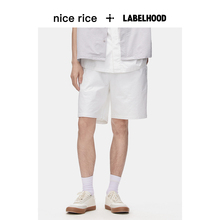 LABELHOOD微皱肌理直筒休闲梭织短裤 rice好饭 NGX11083 nice