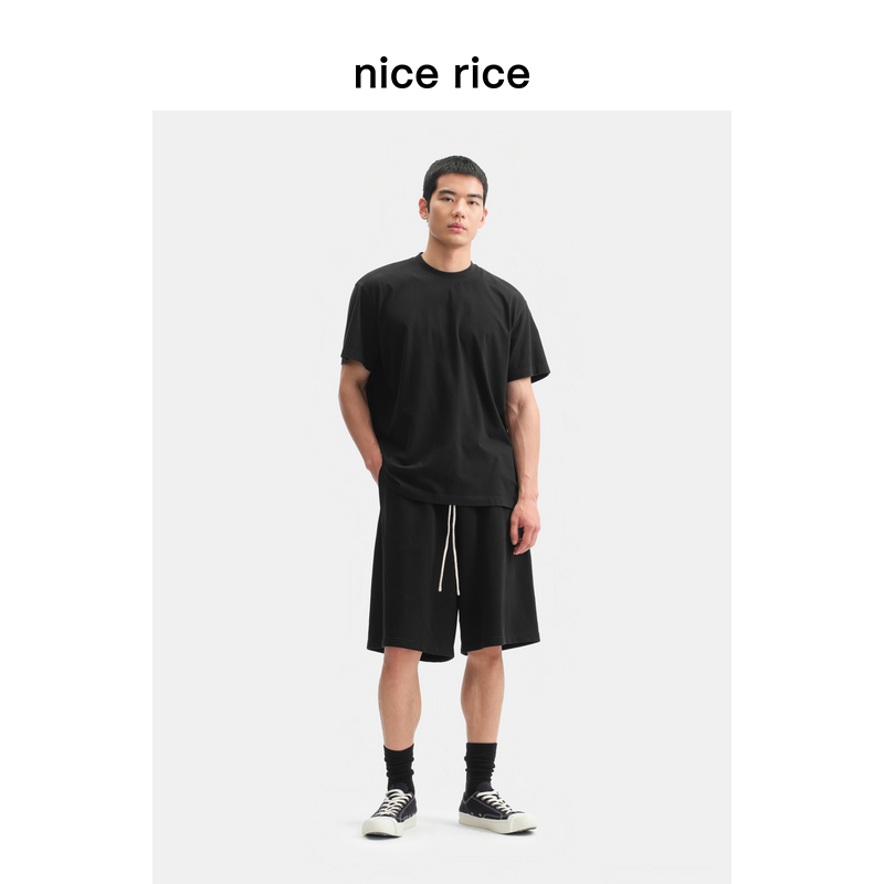 nicerice好饭360G及膝针织短裤