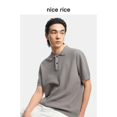 直身polo领针织衫nicerice好饭