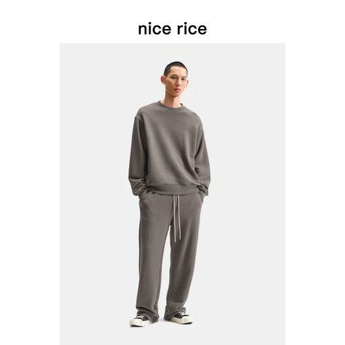 nicerice好饭全棉花纱直筒卫裤