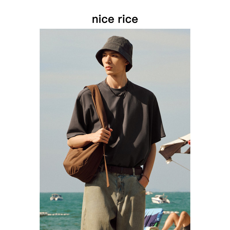 nicerice好饭大廓形短袖T恤