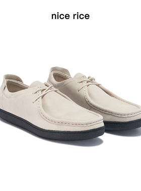 nice rice好饭 25冬季新品V底反毛牛皮男士休闲袋鼠鞋NHD27113