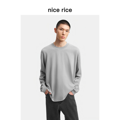 nicerice好饭宽松磨毛长袖T恤