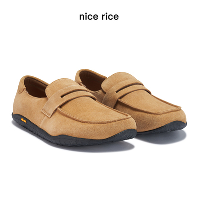 nicerice好饭V底反毛牛皮乐福鞋