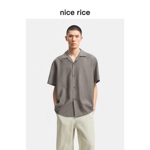 nicerice好饭古巴领短袖衬衫