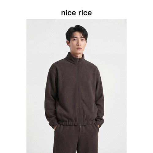 nicerice好饭宽松拉链开衫卫衣
