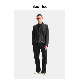 侧插袋内抽绳直筒厚绒休闲长裤 nice 新品 25冬季 NHD11044 rice好饭