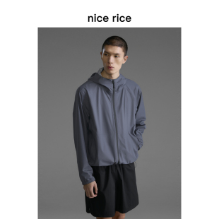 nice s.系列后背活页防水宽松连帽压胶冲锋衣NHQ22078 rice好饭