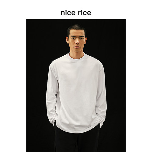 nicerice好饭匹马棉长袖T恤