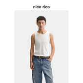 nice 罗纹打底背心NHC01122 280G微弹修身 rice好饭 r.系列新品