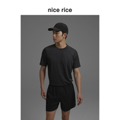 nice T恤NHC02123 后中破缝运动速干短袖 rice好饭 s.系列115G修身