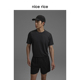 后中破缝运动速干短袖 s.系列115G修身 T恤NHC02123 rice好饭 nice