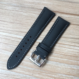 适配宝珀五十寻50噚表带碳纤维尼龙帆布真皮防水腕带原厂品质23mm