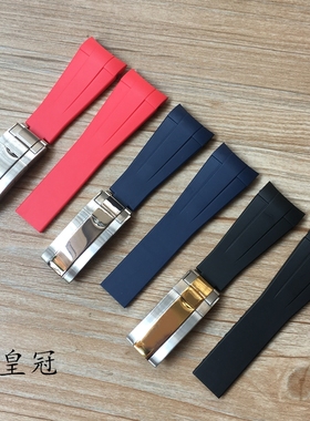 适配劳力士126600单红海使型橡胶手表带帝陀领潜 系列表链22mm