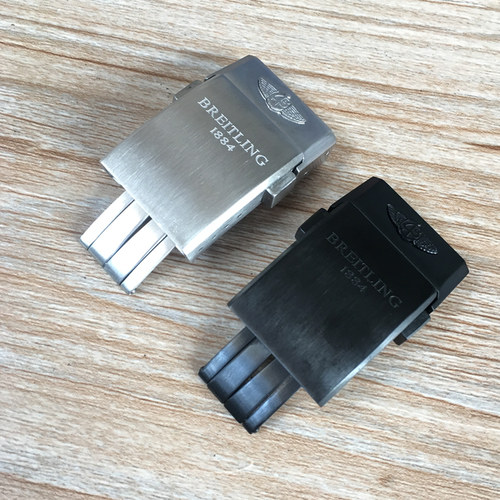 百年灵尼龙硅胶银色折叠扣