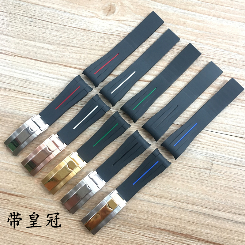 劳力士适配黑水鬼潜航者橡胶表带