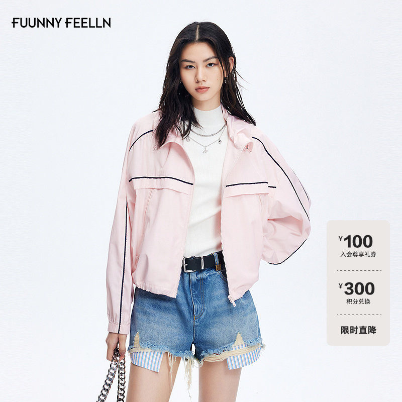 FF仿佛短外套女2026春季新款拉链休闲运动风轻薄风衣